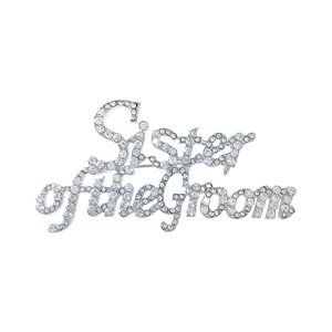 Bridal Party Brooch Pins (Sister of the Groom (Silver))